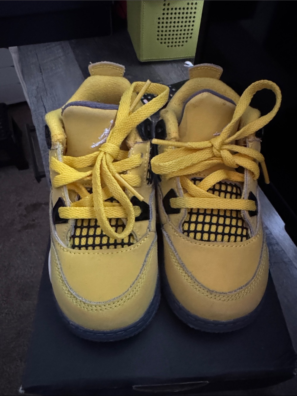 Jordan Kids Yellow Lace-Up Sneakers